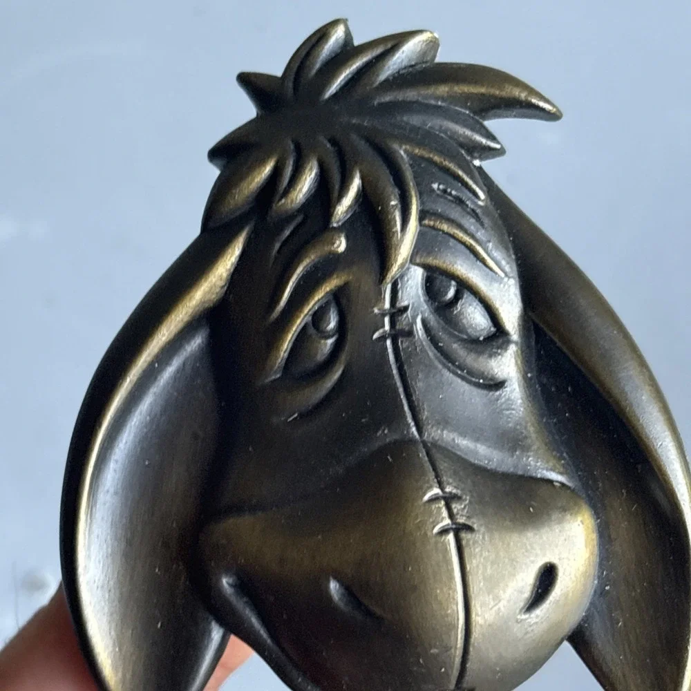 VINTAGE RARE Disney Eeyore Brass Metal Door Coat Hook/Hanger Made in Taiwan